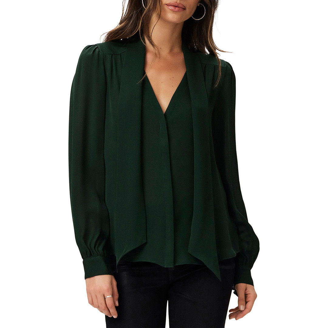 Bottle Green Kirstie Drape Blouse