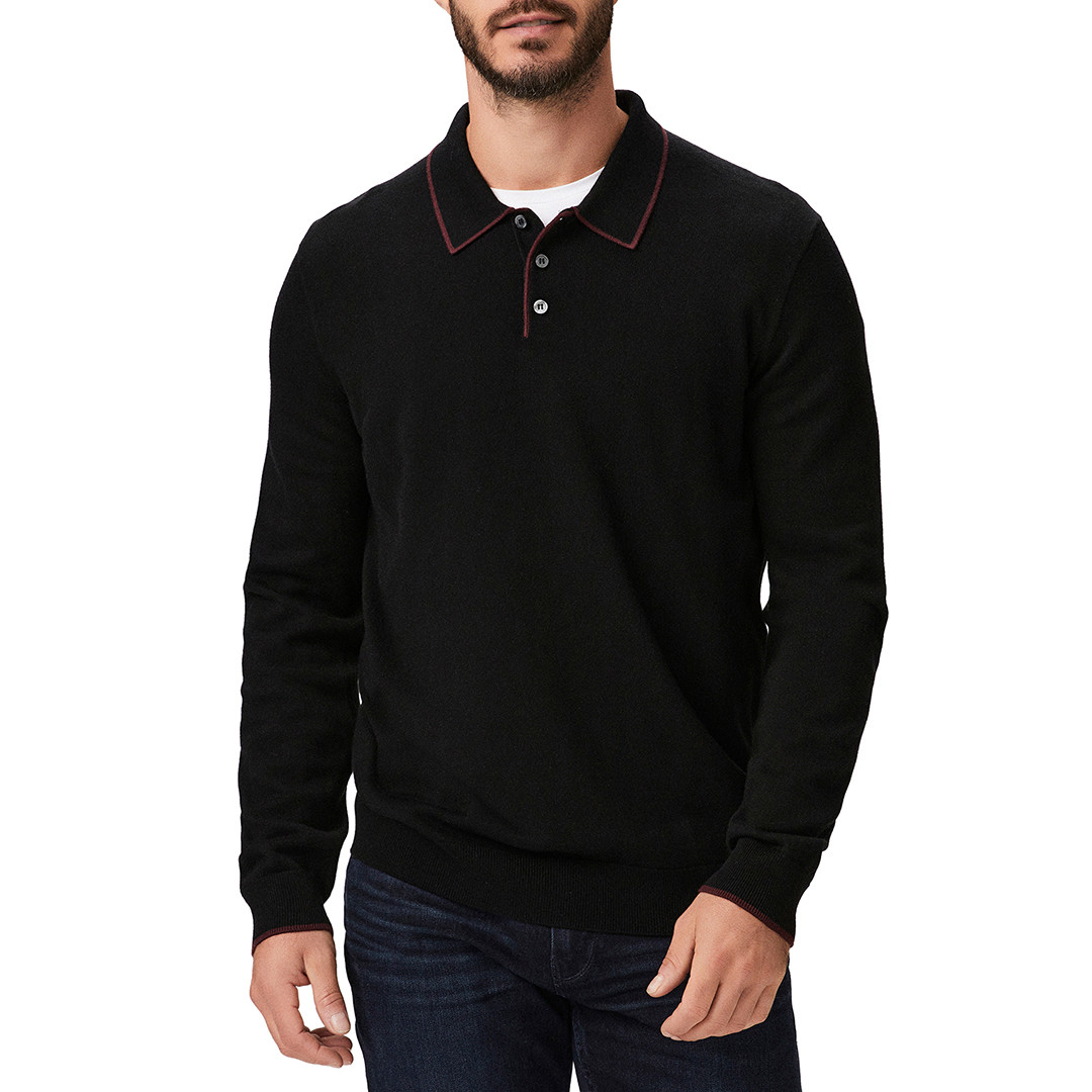 Black Dobson Polo Sweater