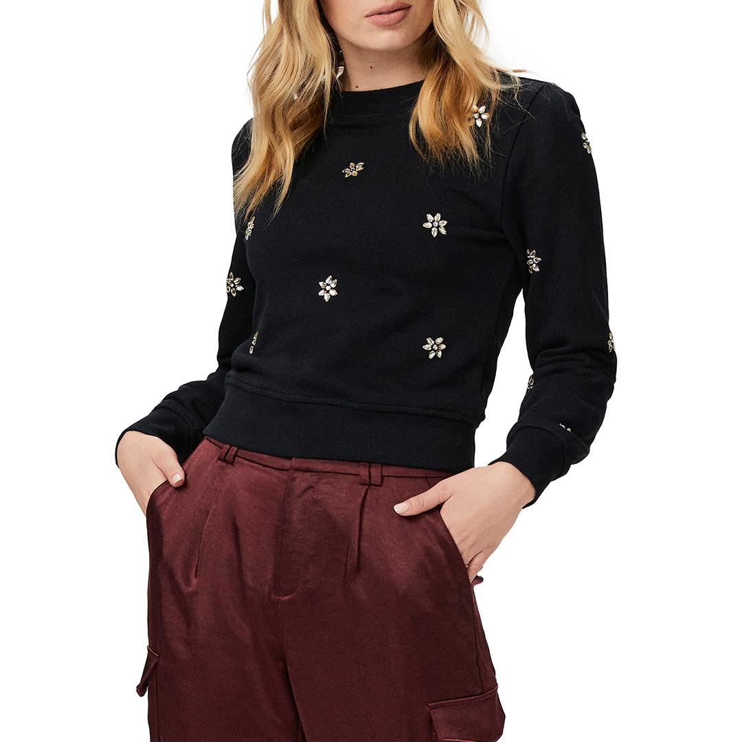 Black Ordenna Embellished Sweatshirt