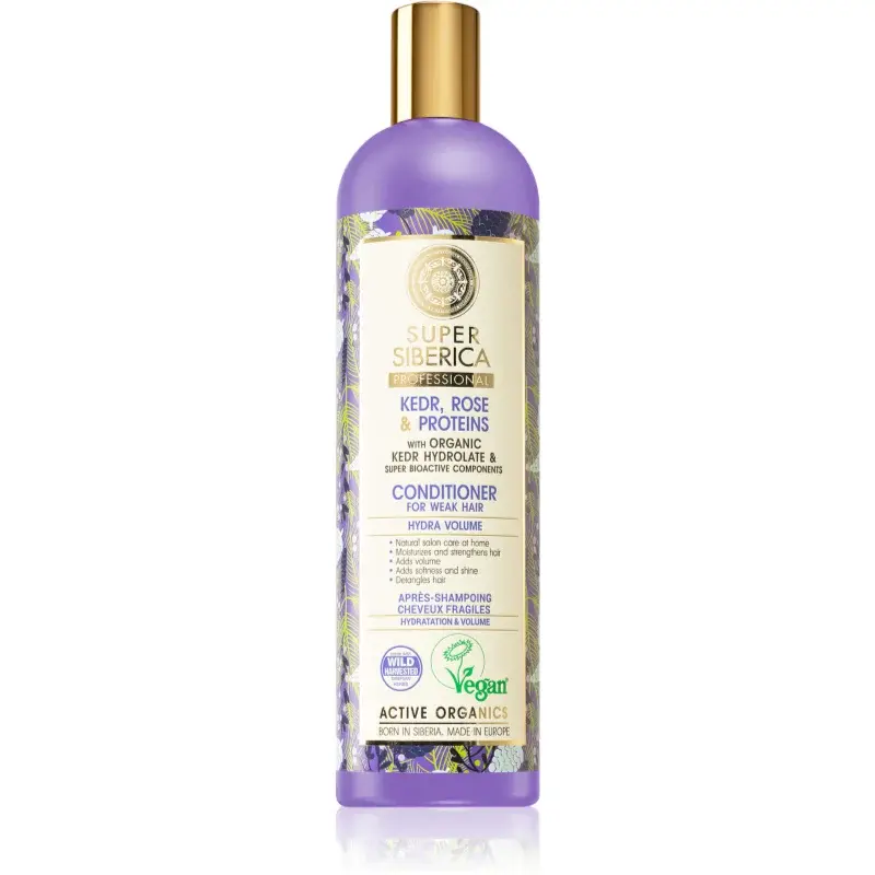 Natura Siberica Kedr, Rose & Protein volume conditioner for weak hair 400 ml