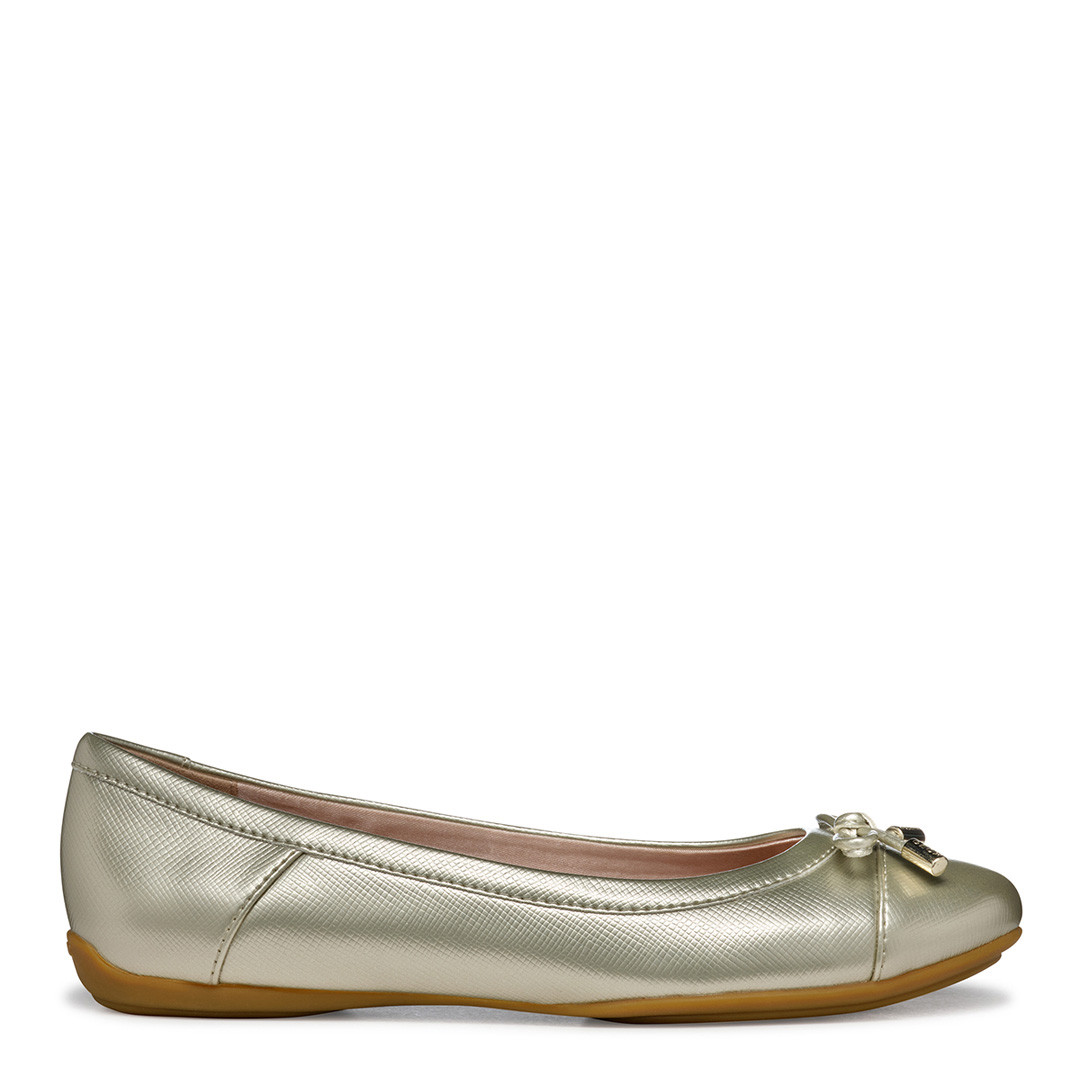 Women's Gold Charlene Ballerina Flat