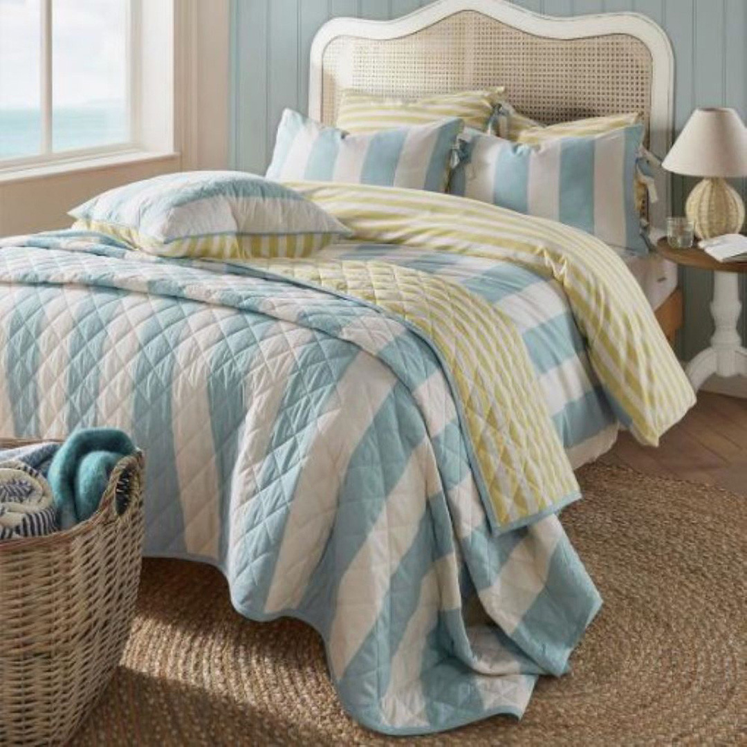 Lille Stripe Standard Pillowcase Pair  Seaspray