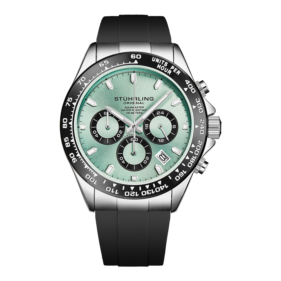 Men's Green Quartz Chronograph Watch 42mm