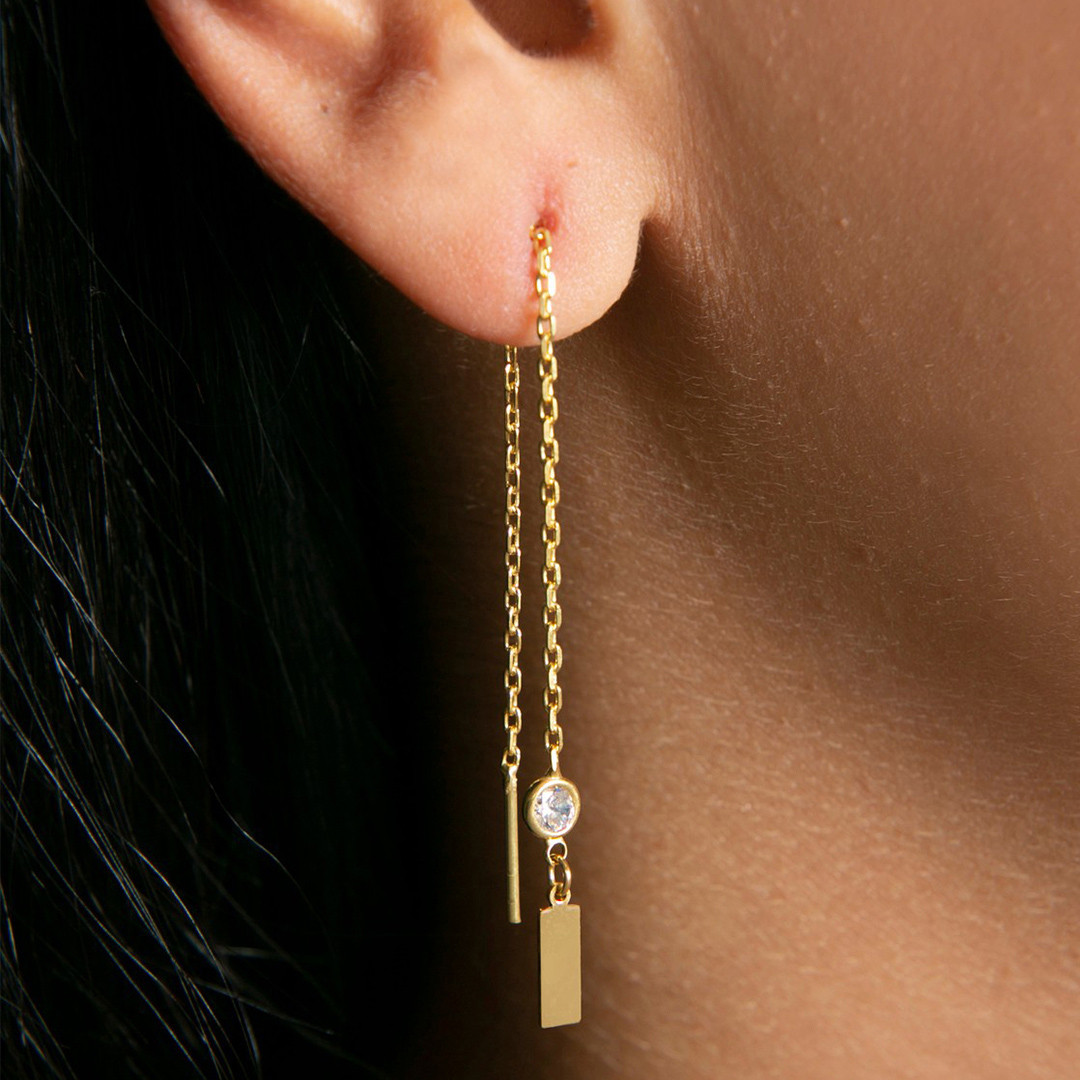 Gold Chain Earring