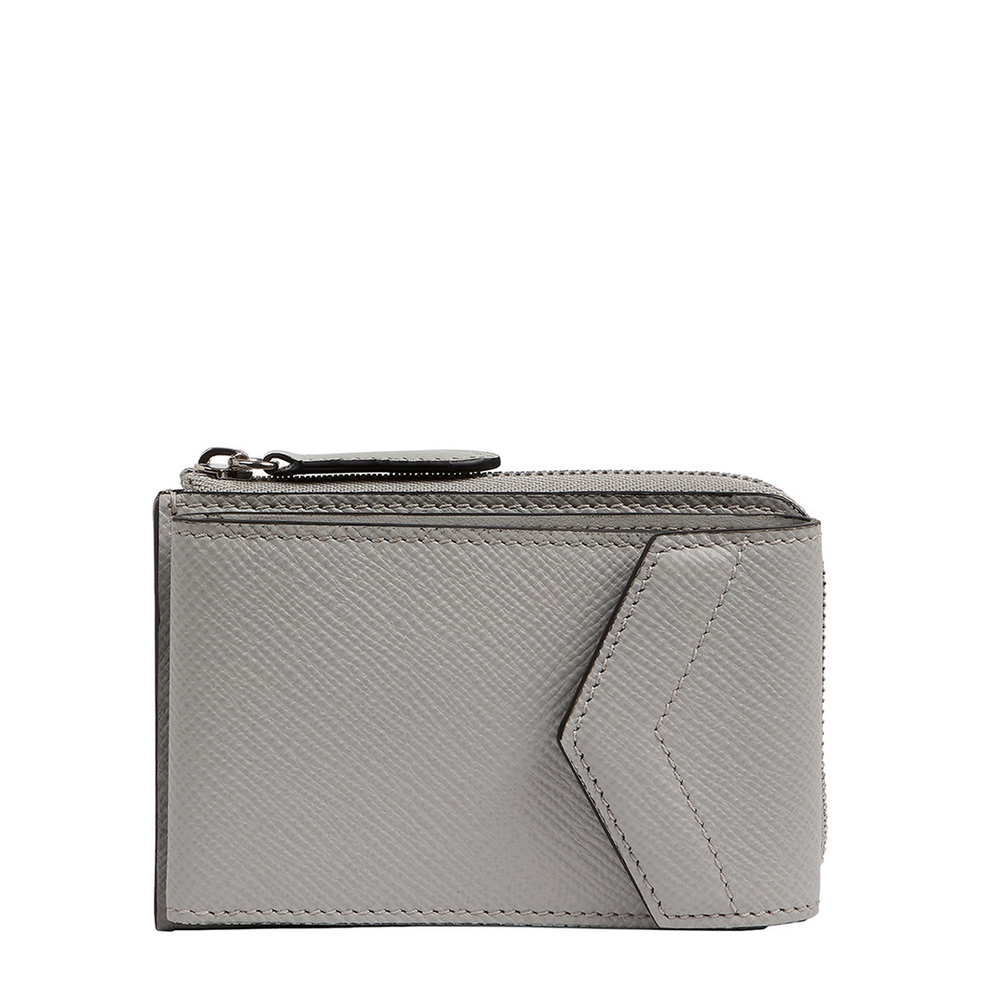 Light Steel Envelope Zip Pouch Wallet