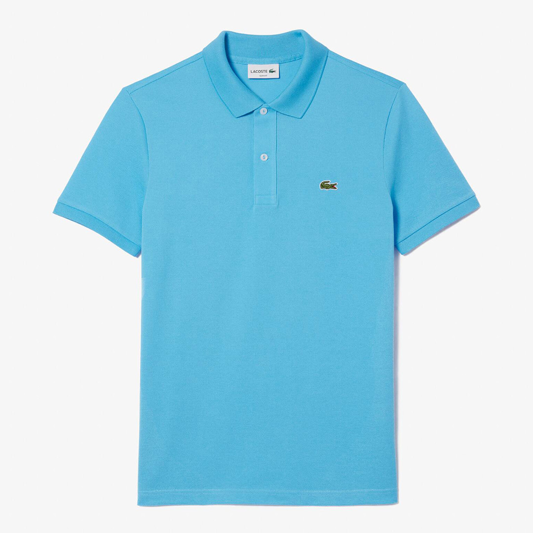 Bright Blue PiquÃ© Cotton Polo Shirt