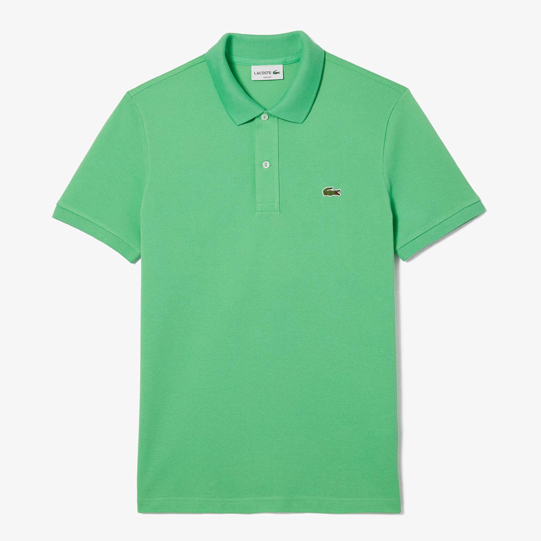 Green PiquÃ© Cotton Polo Shirt