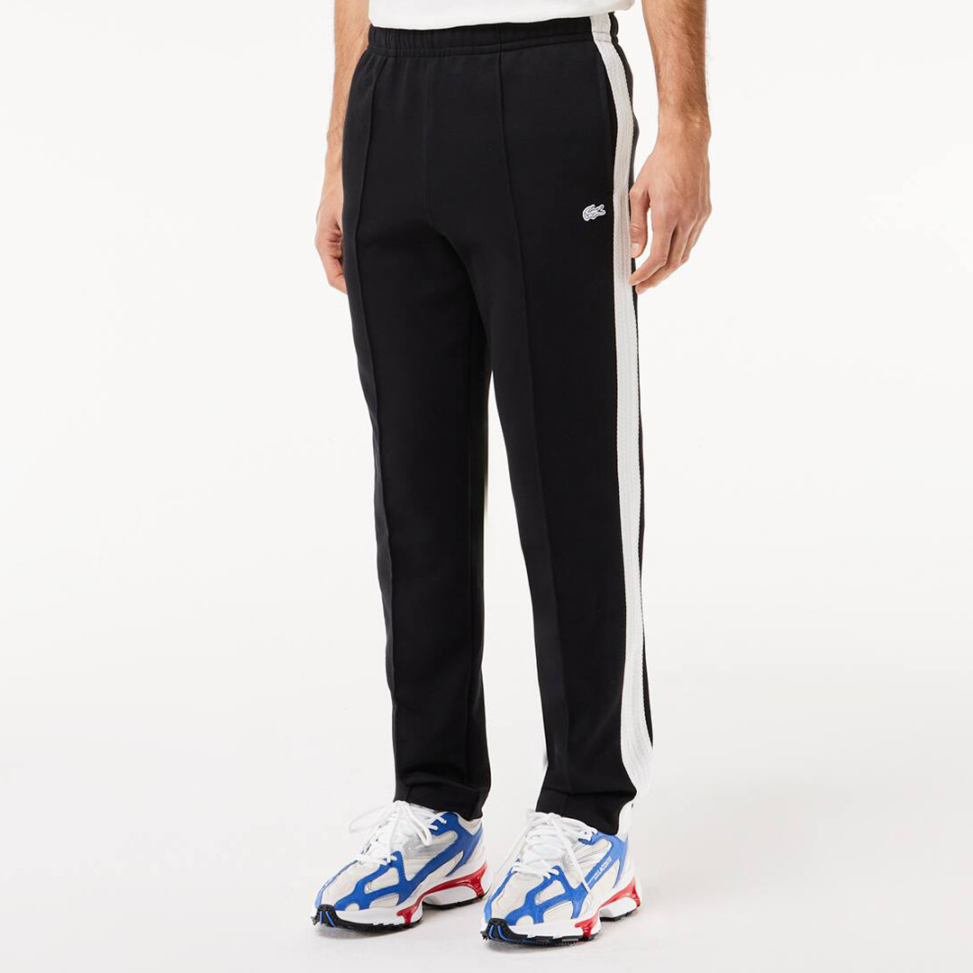 Black Contrast Seam Straight Joggers