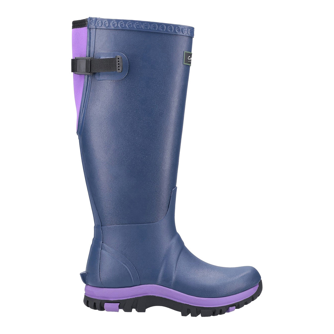 Women Blue/Purple Realm Long Wellington Boot