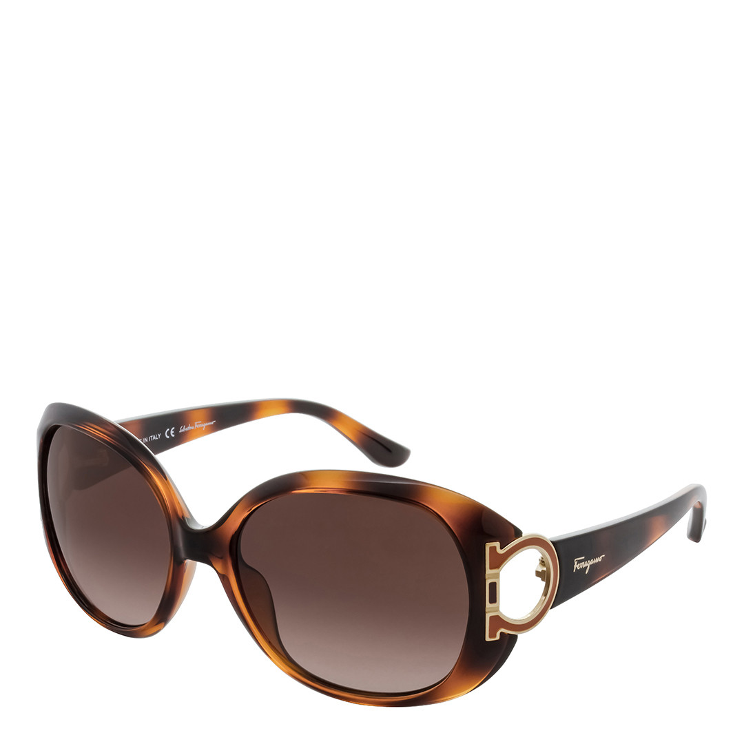 Women's Oval Brown Sunglasses 57mm