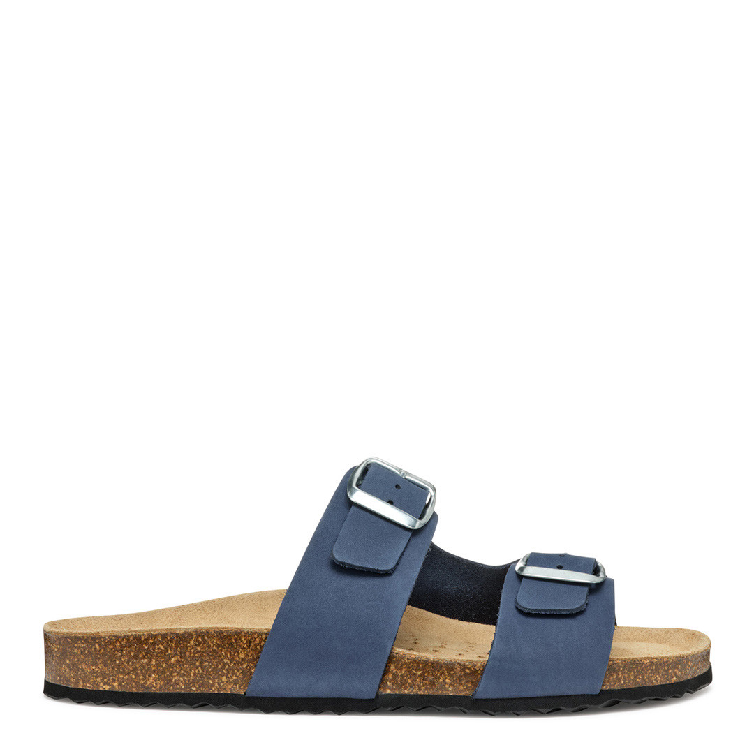 Women's Navy Leather Brionia Sandal