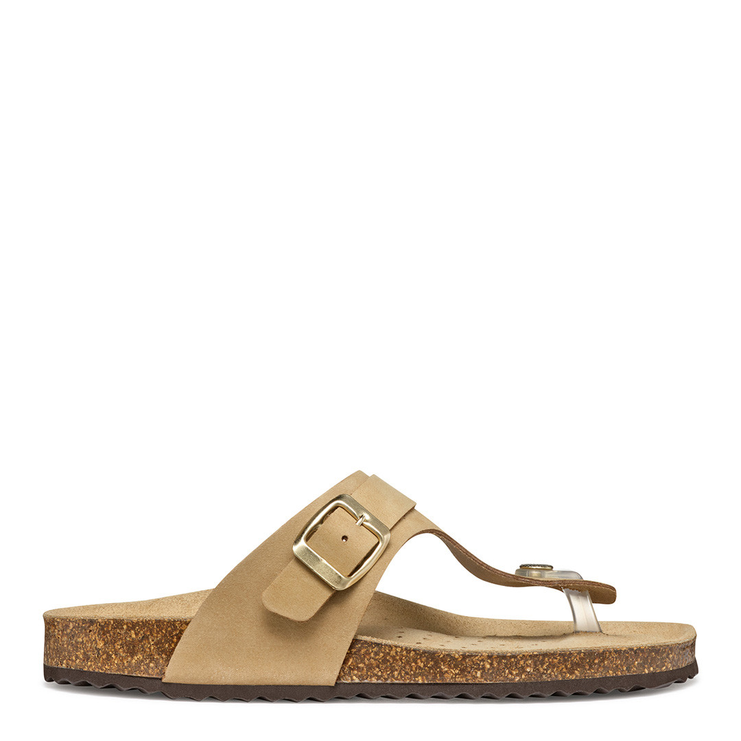 Women's Taupe Leather Brionia Sandal