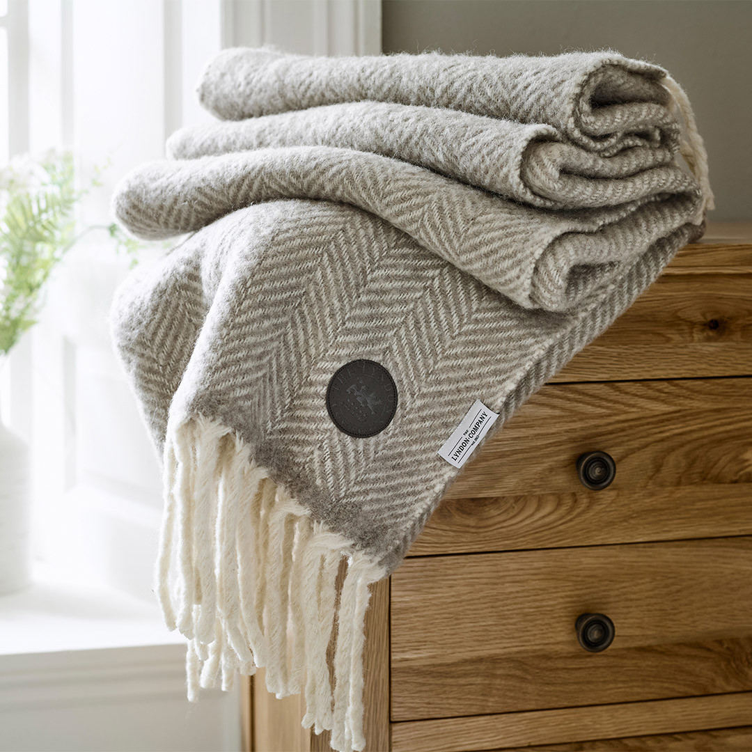 Moorland Wool Throw 130x170cm Natural