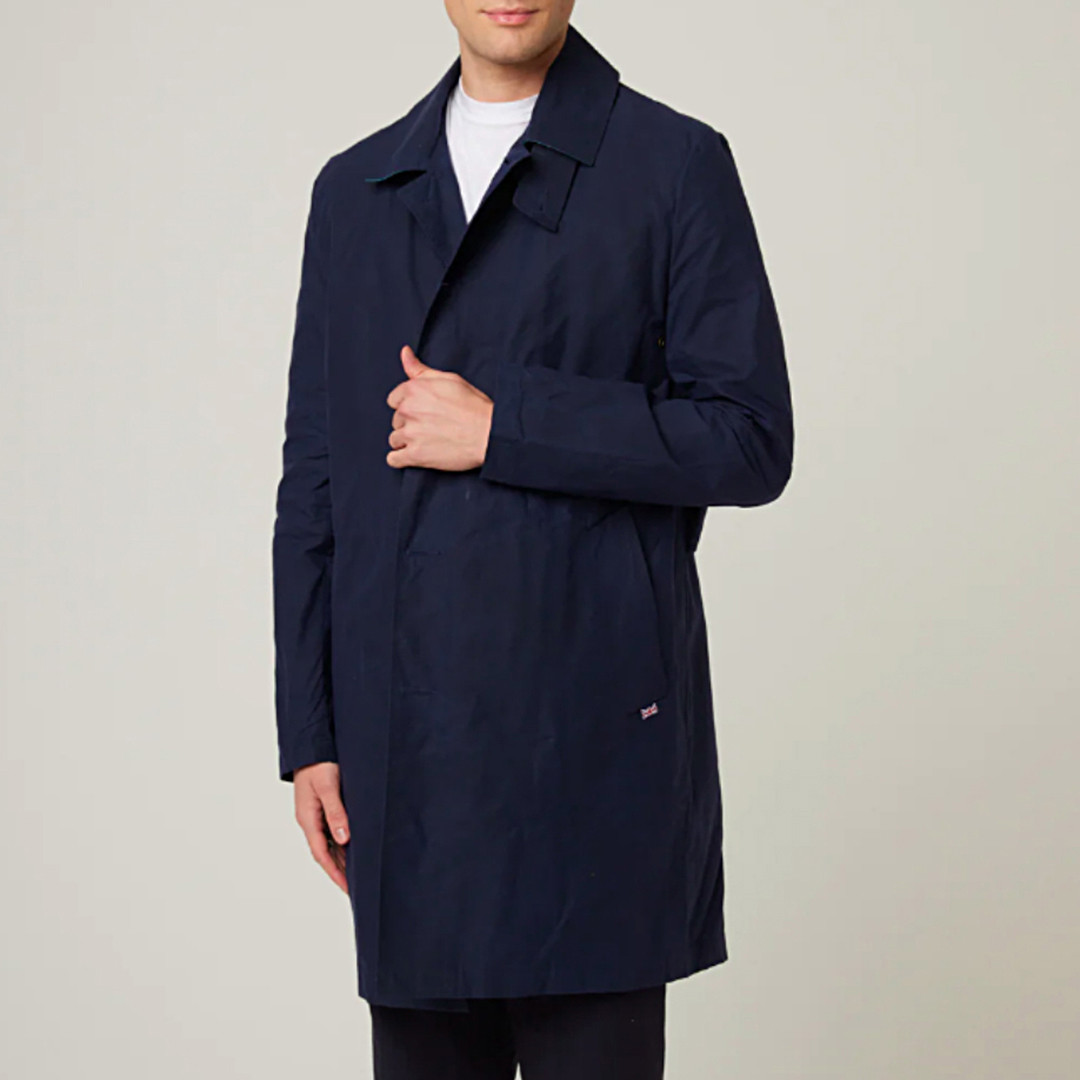 Navy Woburn Hybrid Trench Coat