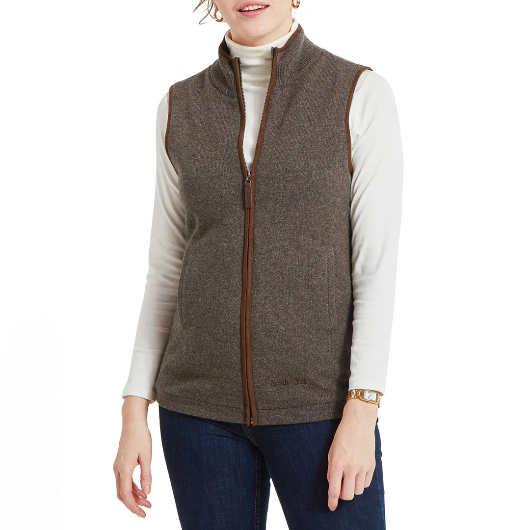 Cocoa Lambswool Aerobloc Gilet