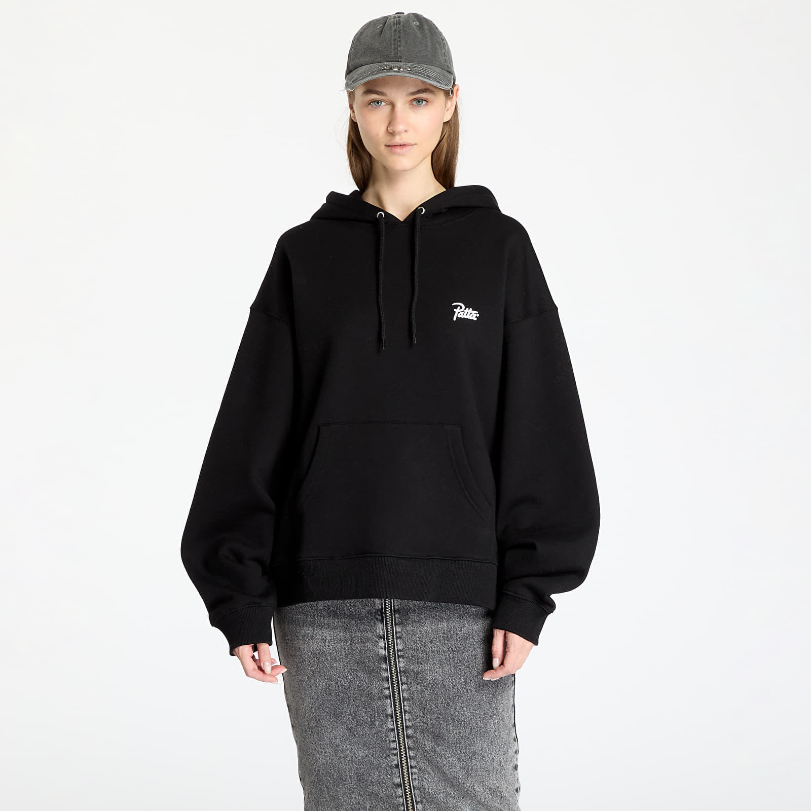 Sweatshirt Patta Bark Boxy Hooded Sweater UNISEX Black S