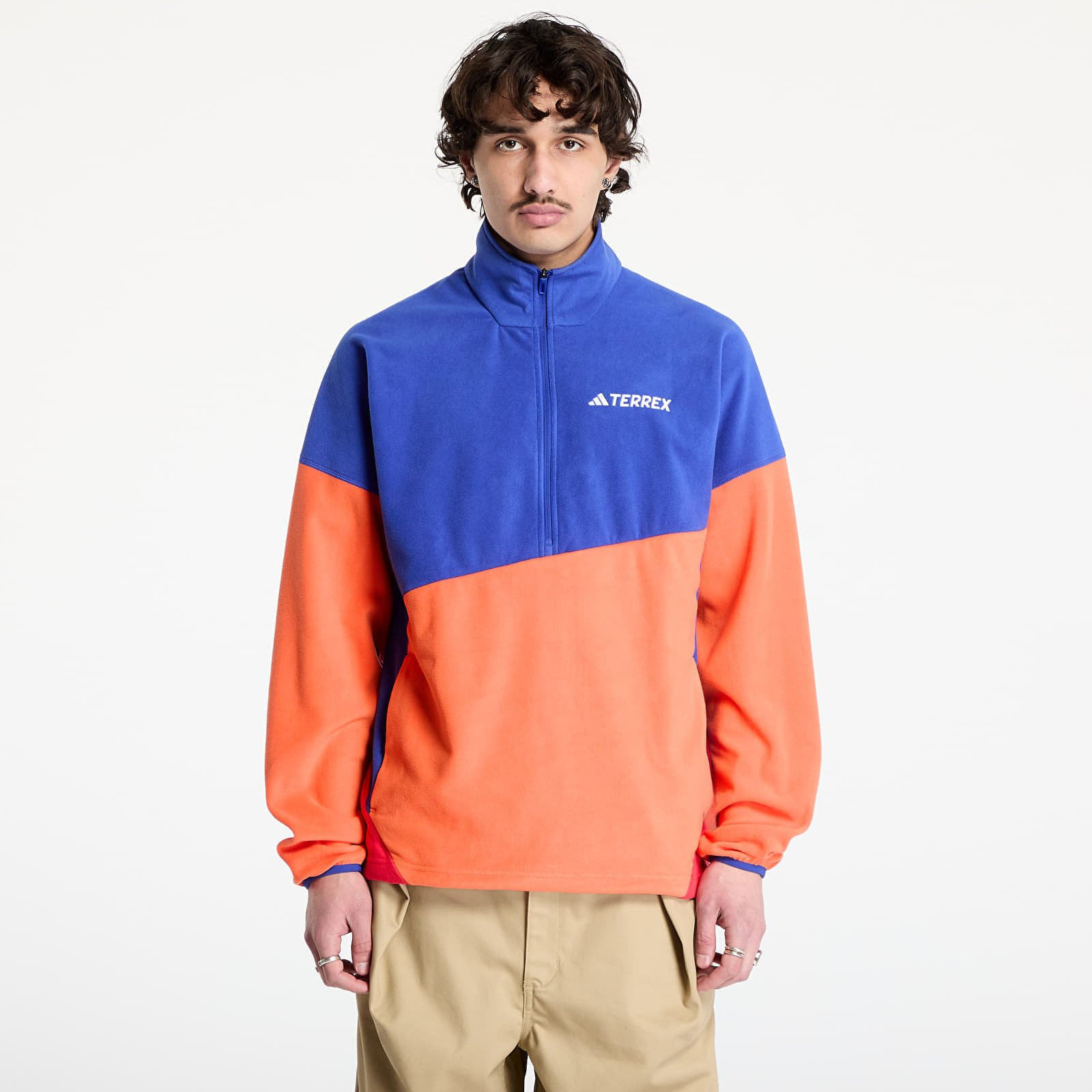 Jacket adidas Terrex Multi Climawarm Fleece Anorak Semi Lucid Blue/ Semi Impact Orange/ Pure Ruby S