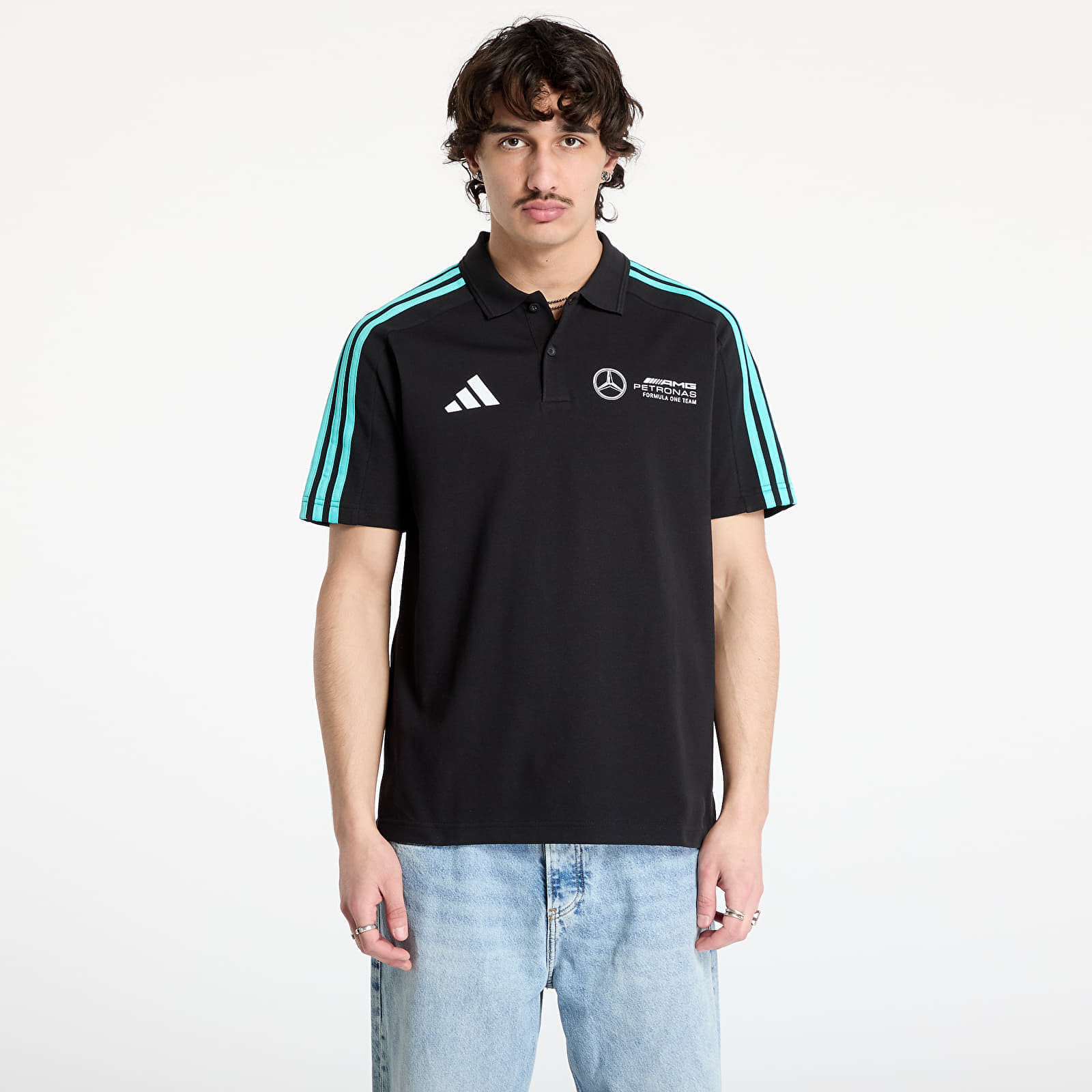 T-shirt adidas Mercedes - Amg Petronas Formula One Team Dna Polo Men Black/ Black/ White S