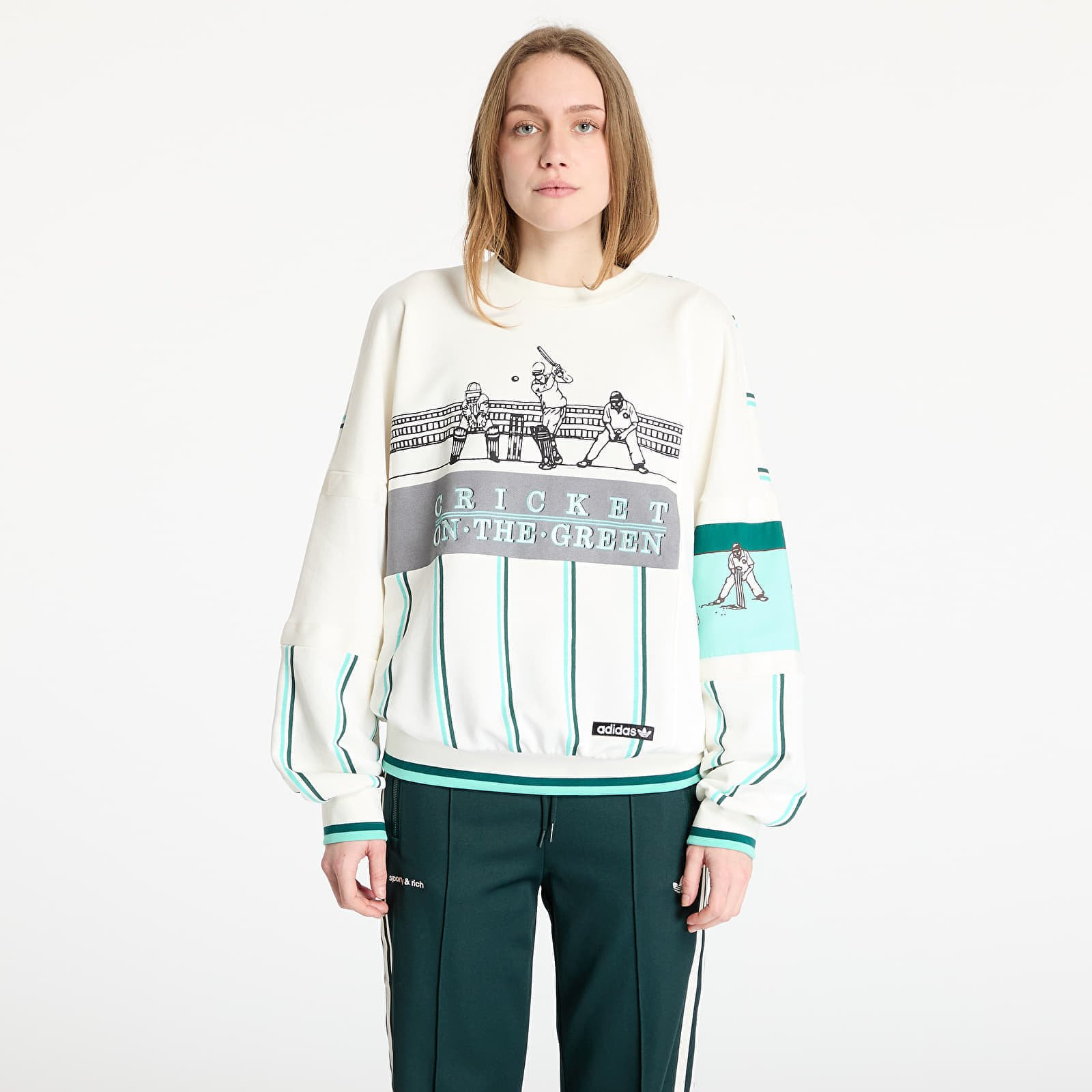 Sweatshirt adidas Retro Sports Cricket-Inspired Crew White/ Off White XS