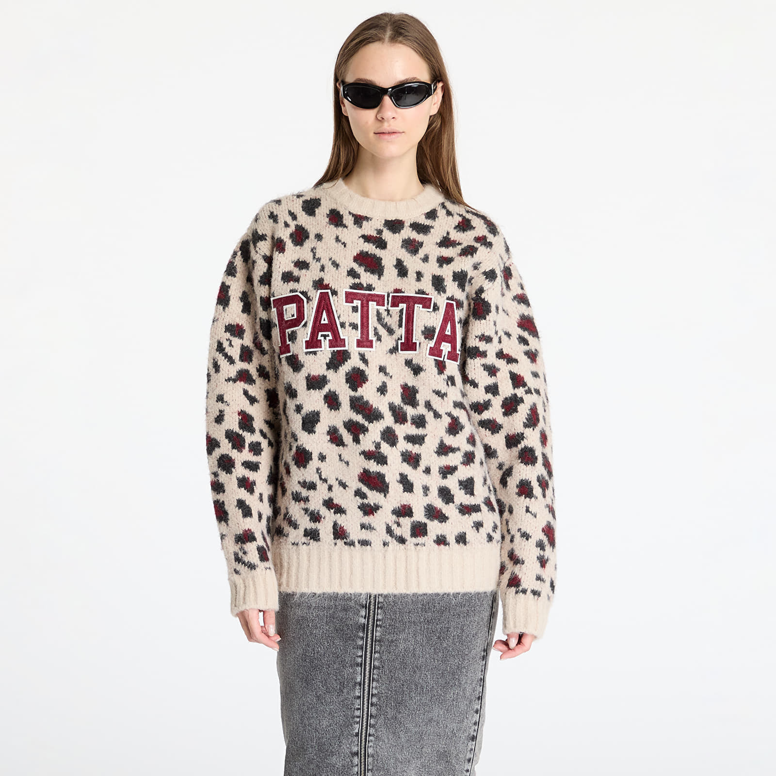 Sweater Patta Leopard Brushed Knitted Sweater UNISEX Multi XL