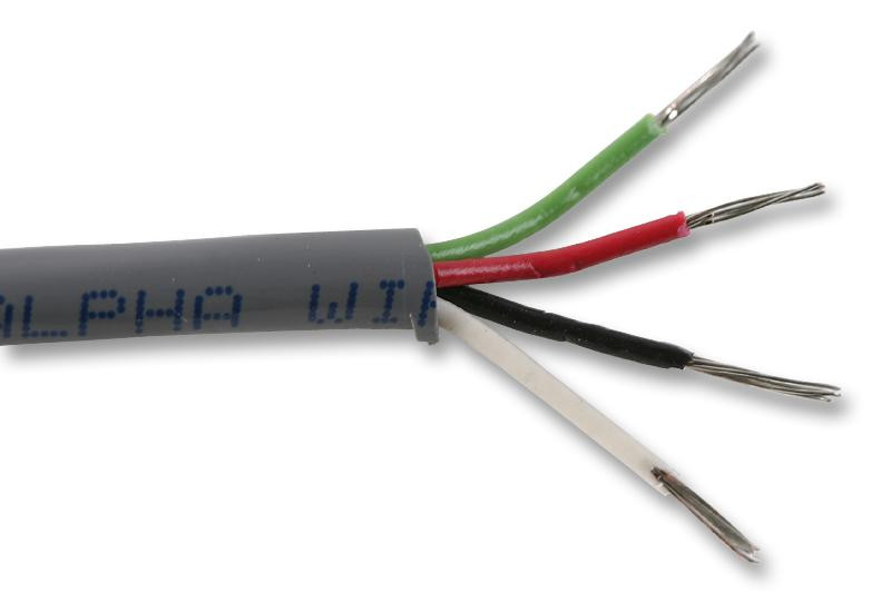 Alpha Wire 1294C Sl030 Multicore Cable, 22Awg, 4Core, Pvc