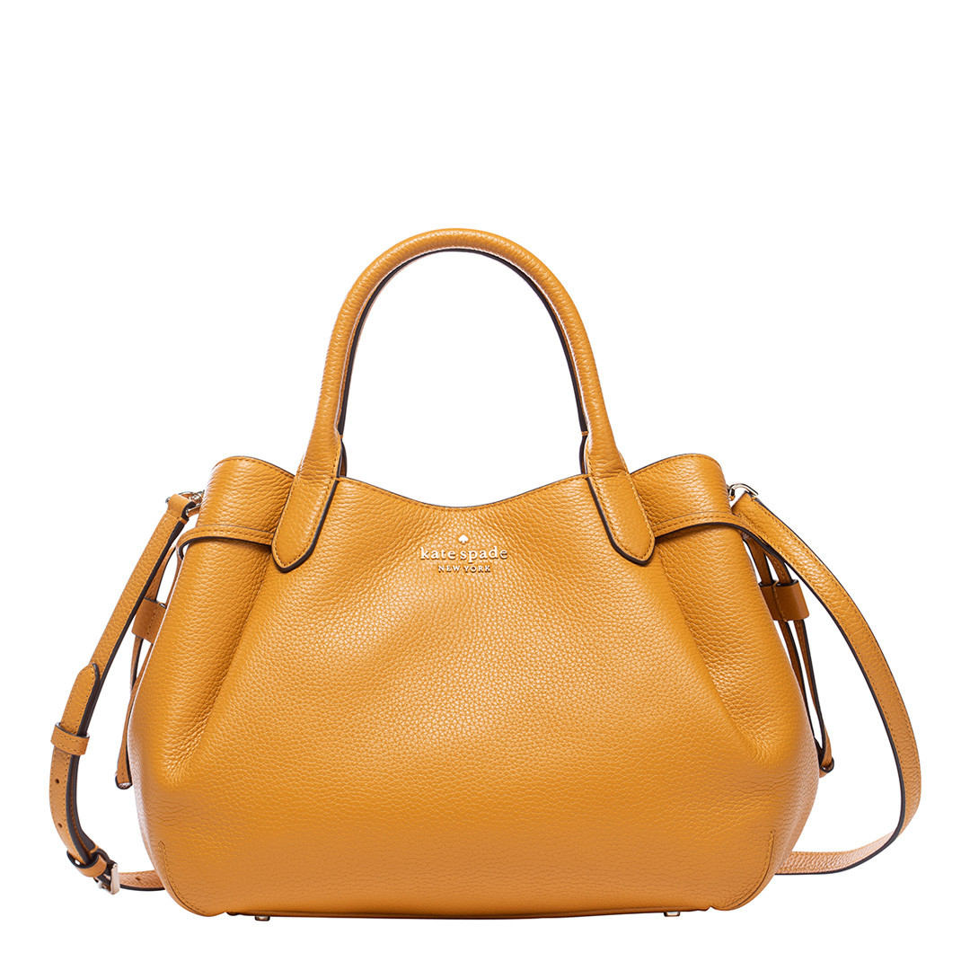 dumpling pebbled leather large triple compartment satchel