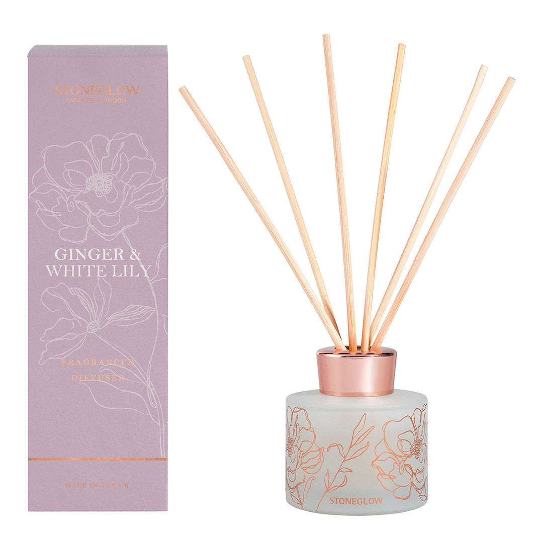 Day Flower - Ginger & White Lily - Reed Diffuser (Purple)