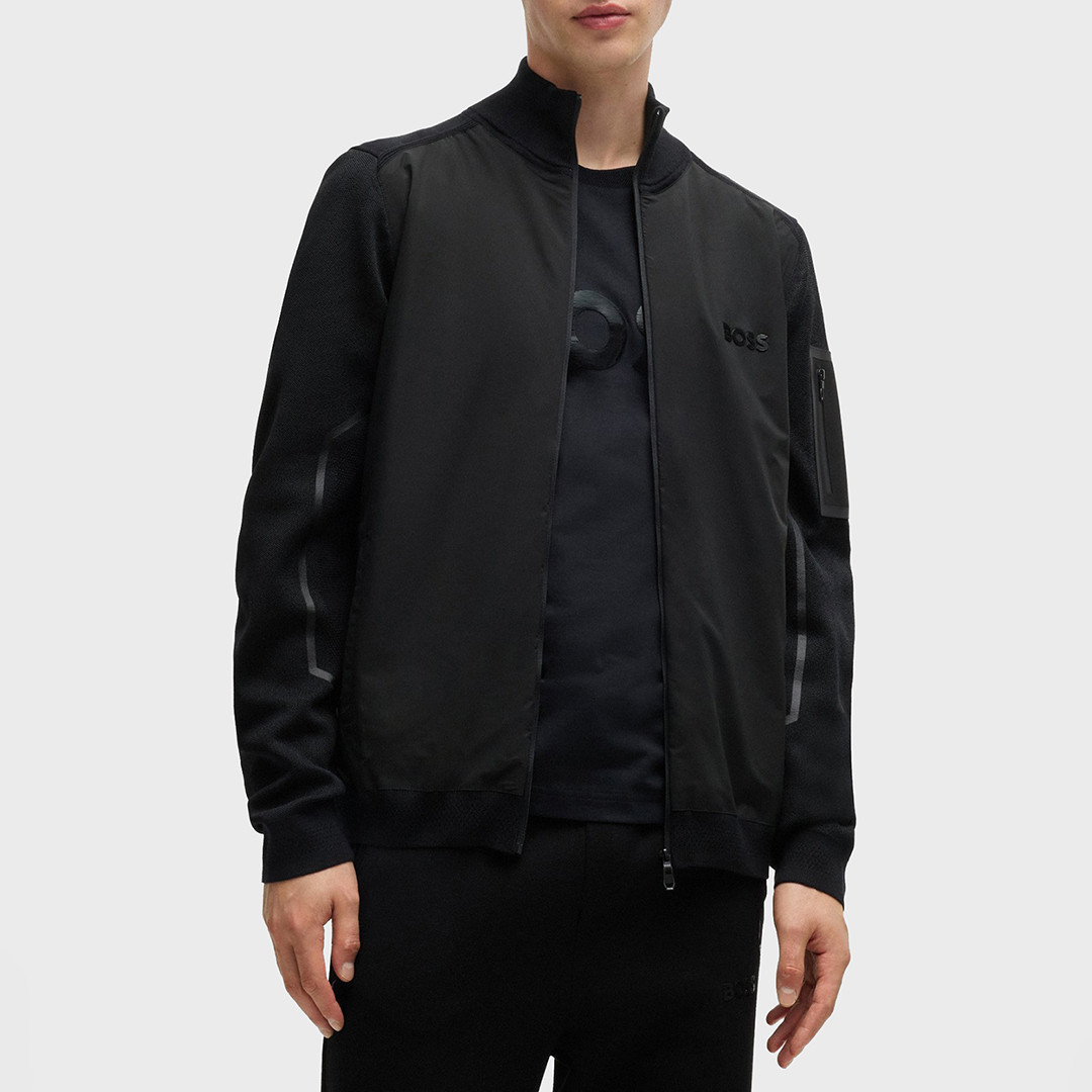 Black Sporty Zip Jacket