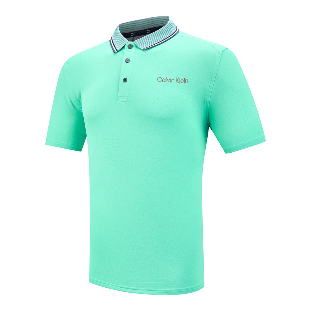 Mint Green Calvin Klein Tipped Collar Polo