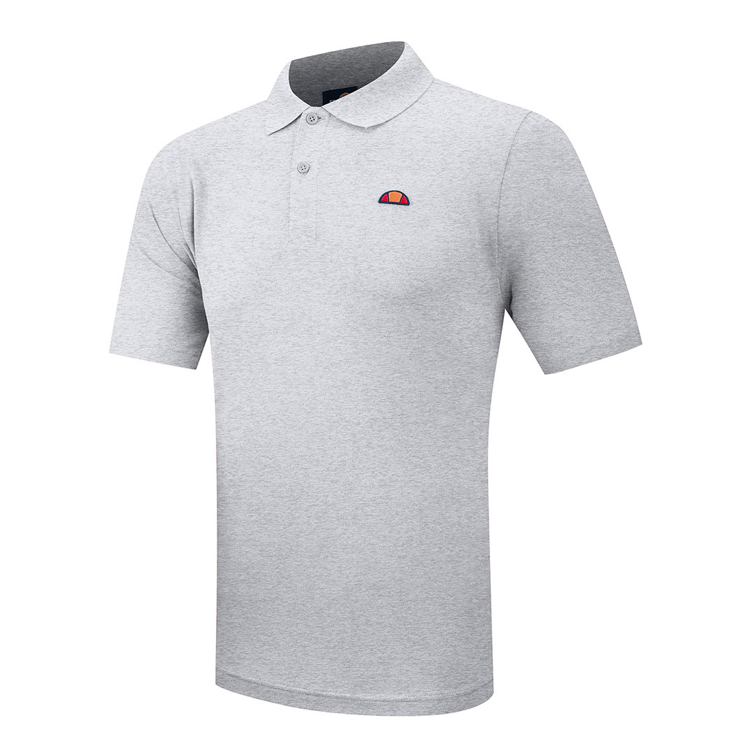 Grey Marl Ellesse Plain Cotton Polo