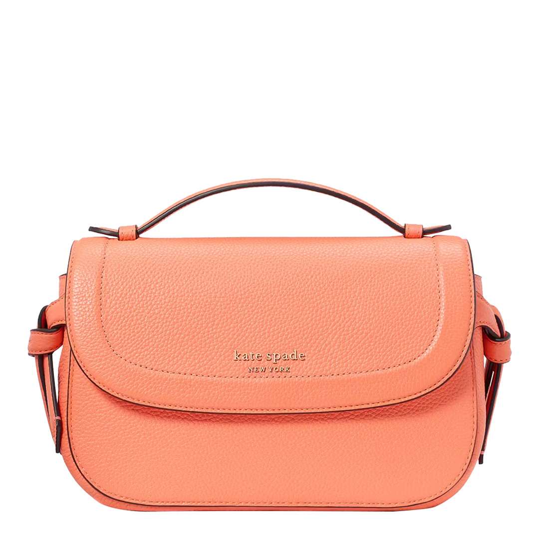 Melon Ball Knott Pebbled Leather Top Handle Crossbody