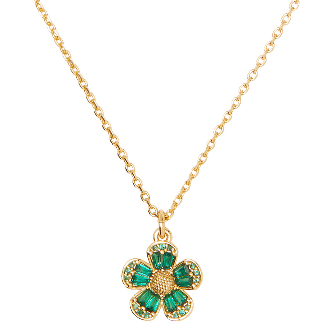 Green Flower Pendant Necklace