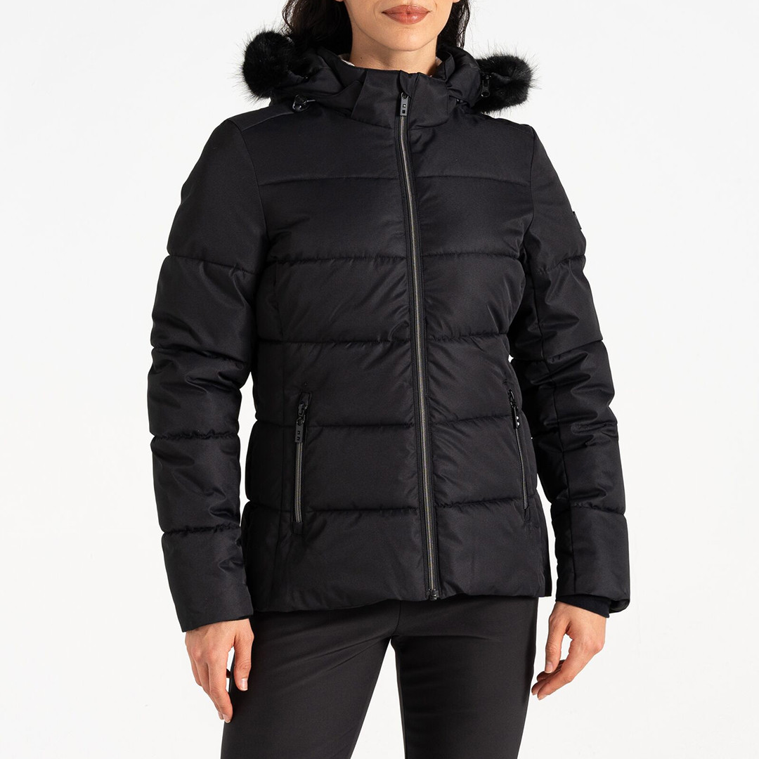 Black Glamourize V Baffled Ski Jacket