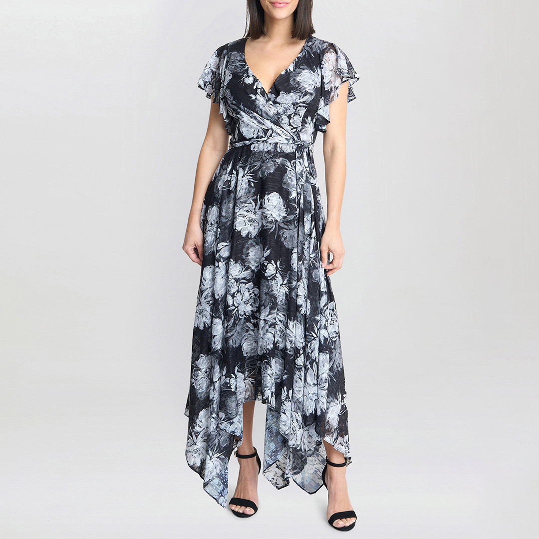 Jude High-Low Floral Print Dress