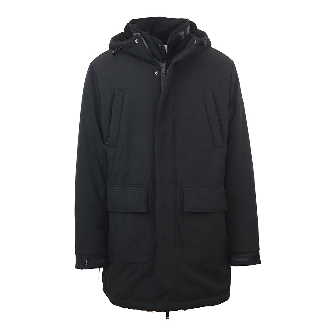 Black Longline Waterproof Coat