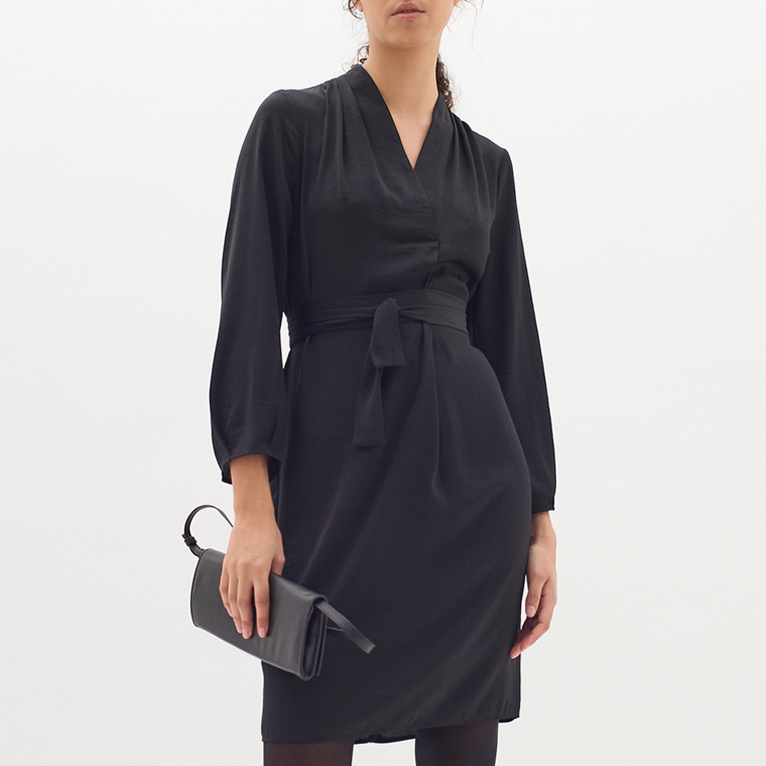 Black Duto Kimono Style Dress