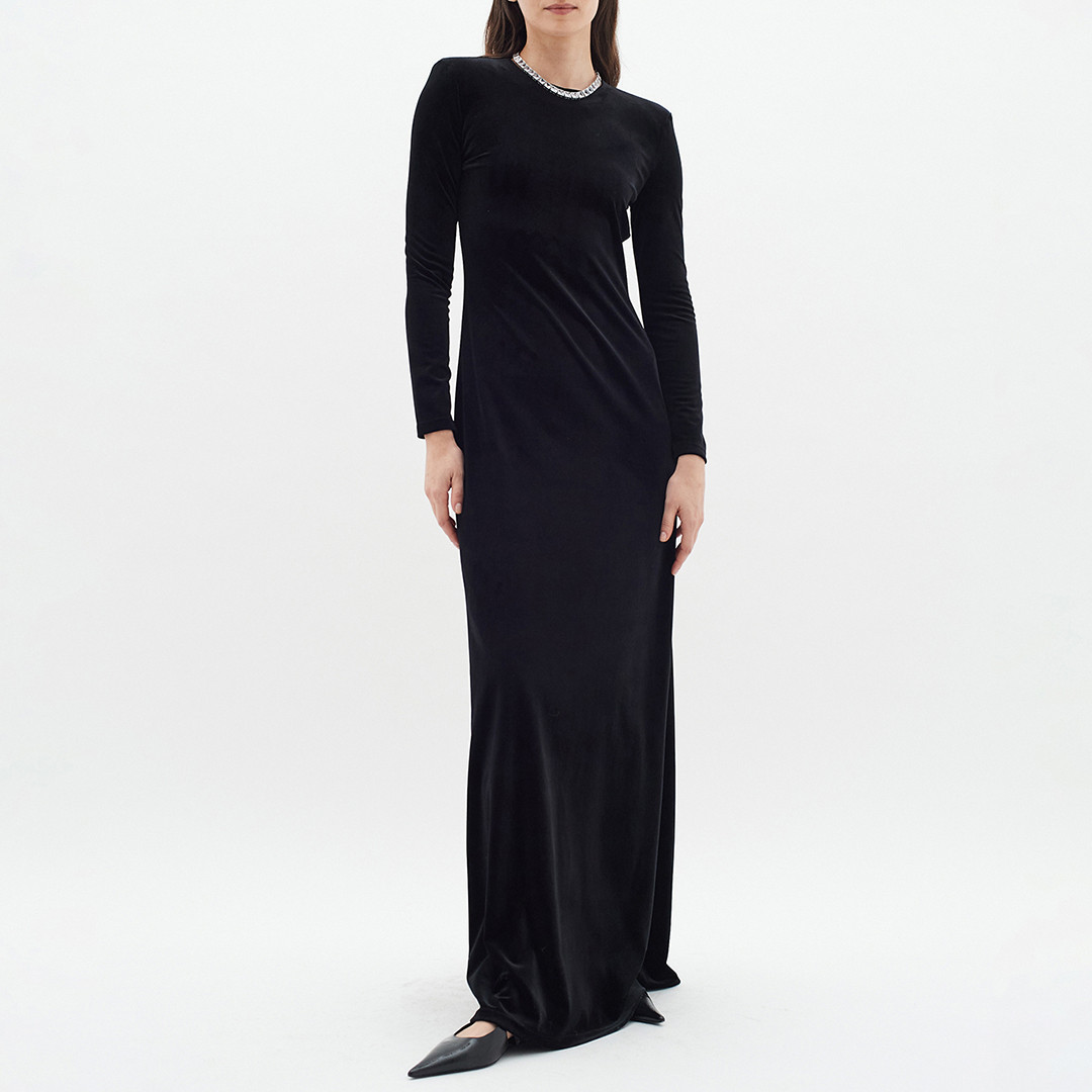 Black Velvet Brenda Maxi Dress