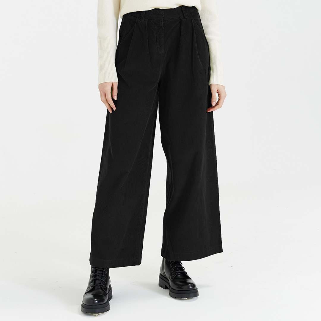 Black Isabella Corduroy Trousers