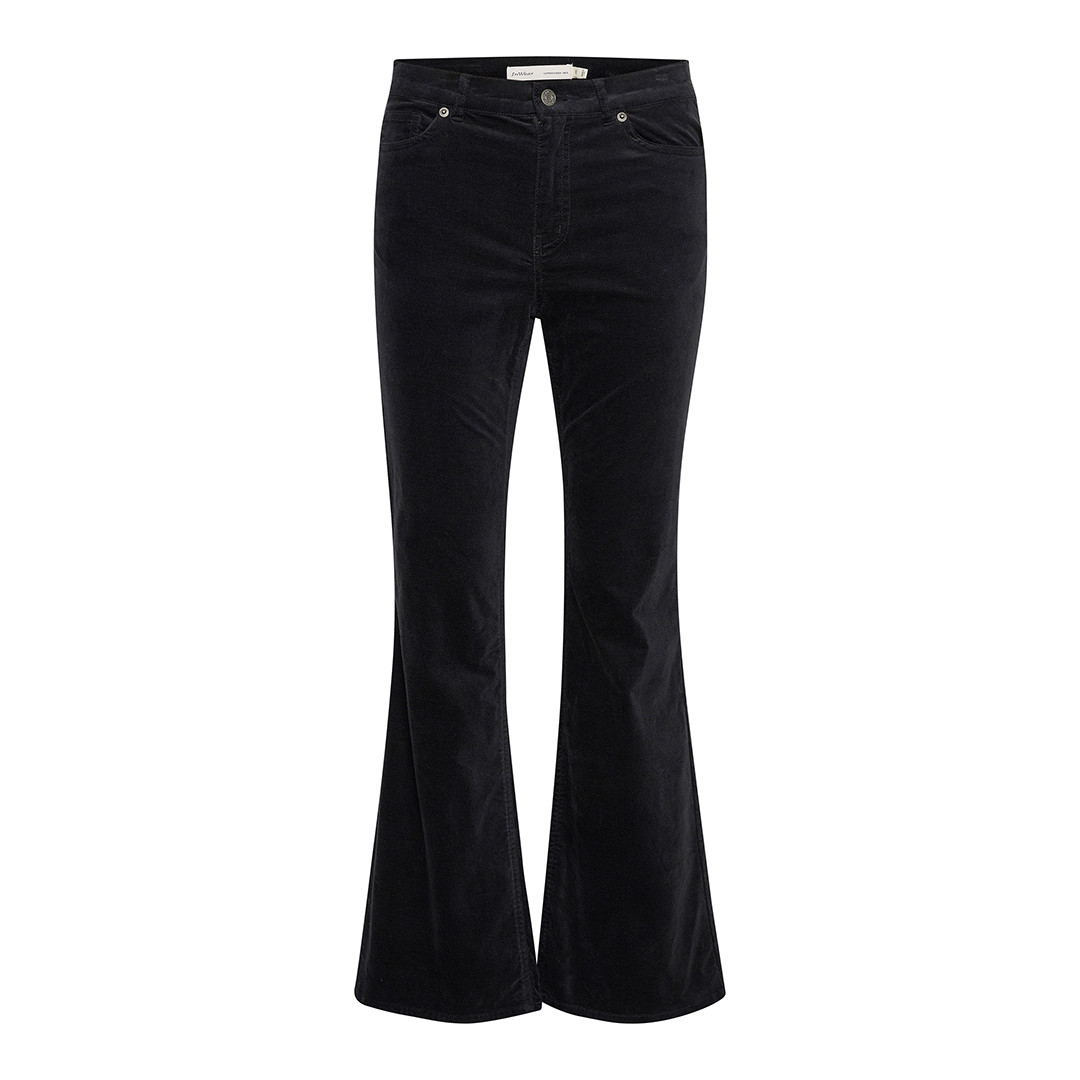 Black Eisha Crop Flare Jeans