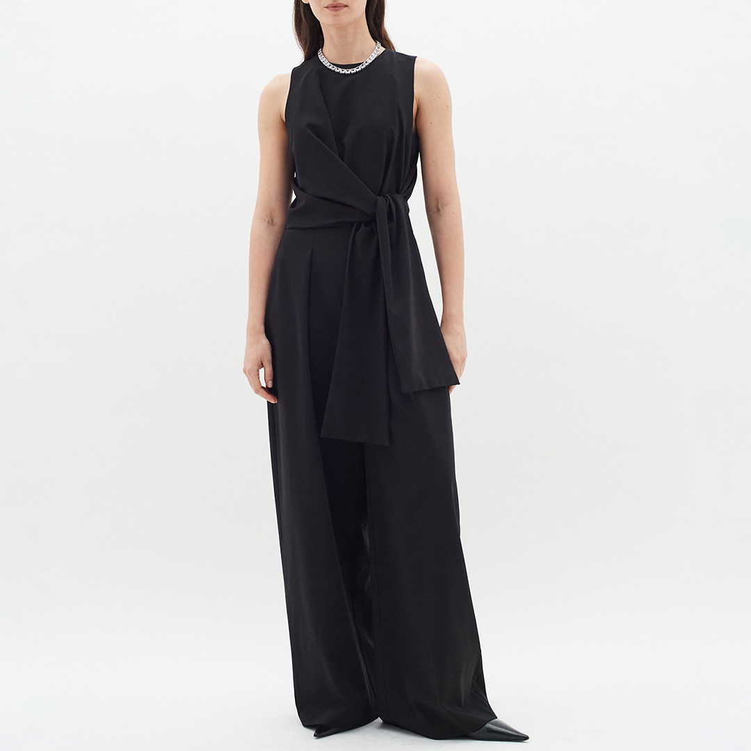 Black Yasmina Wrap Jumpsuit