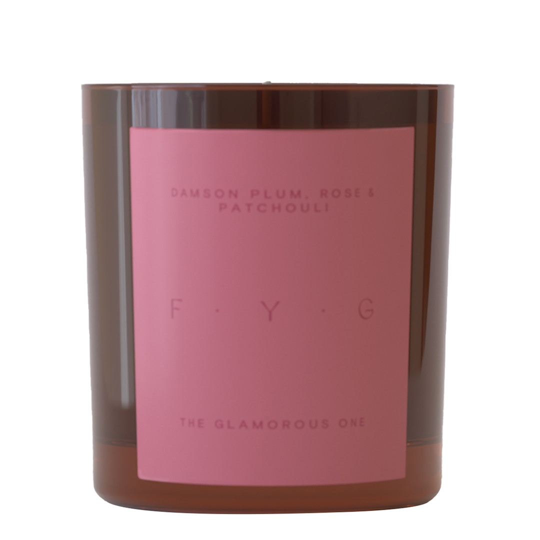 Damson Plum Rose & Patchouli Scented Candle 220g