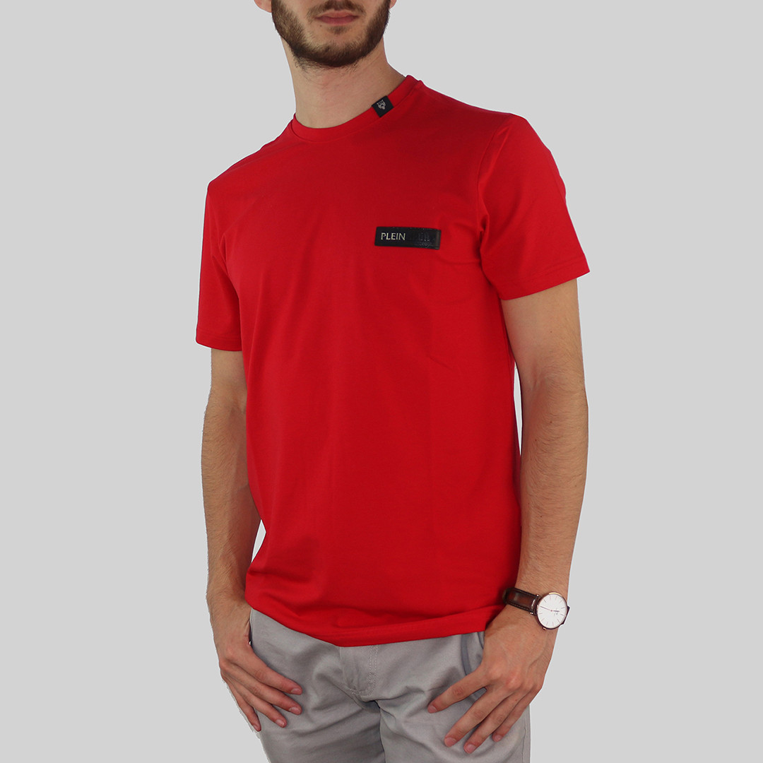 Red Embossed Logo T-Shirt