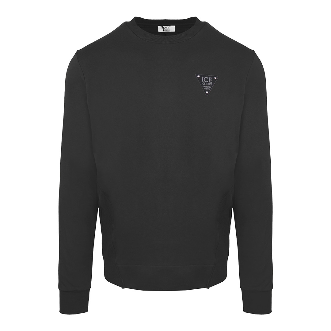 Black Crew Neck Graphic Sweatshirt