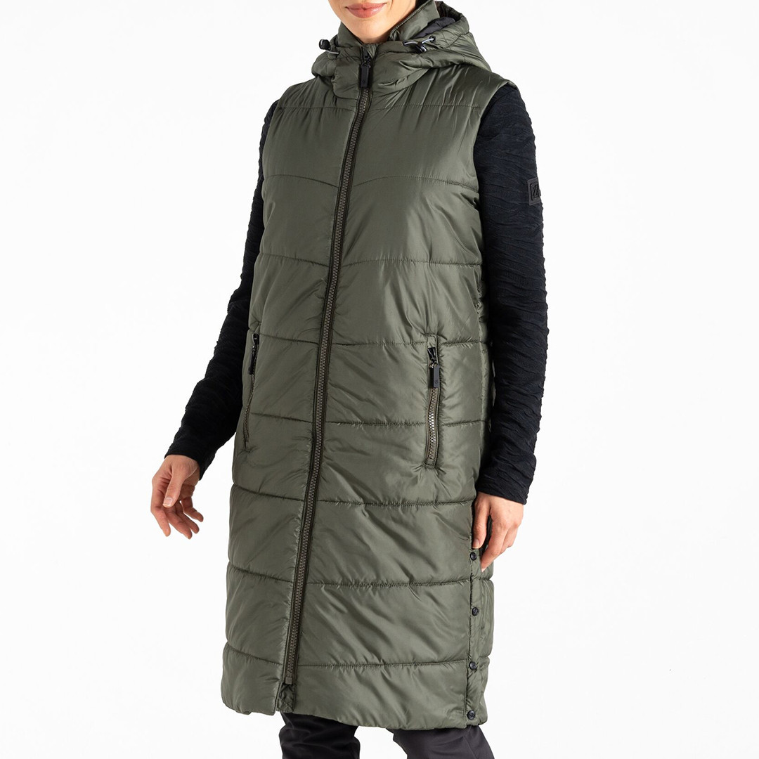 Khaki Distinguish Longline Gilet