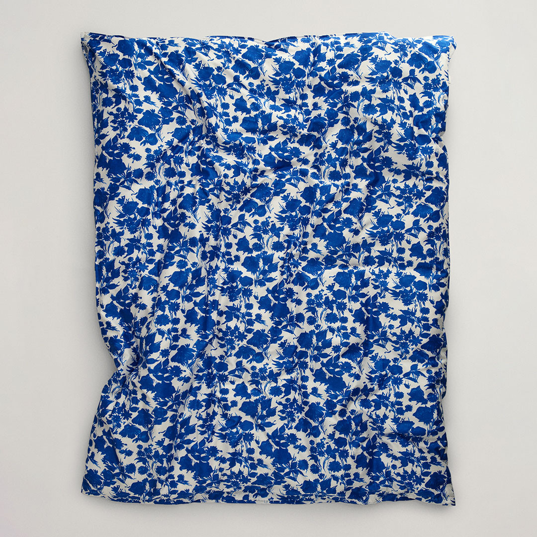 Blue Floral Double Duvet Cover Bold Blue