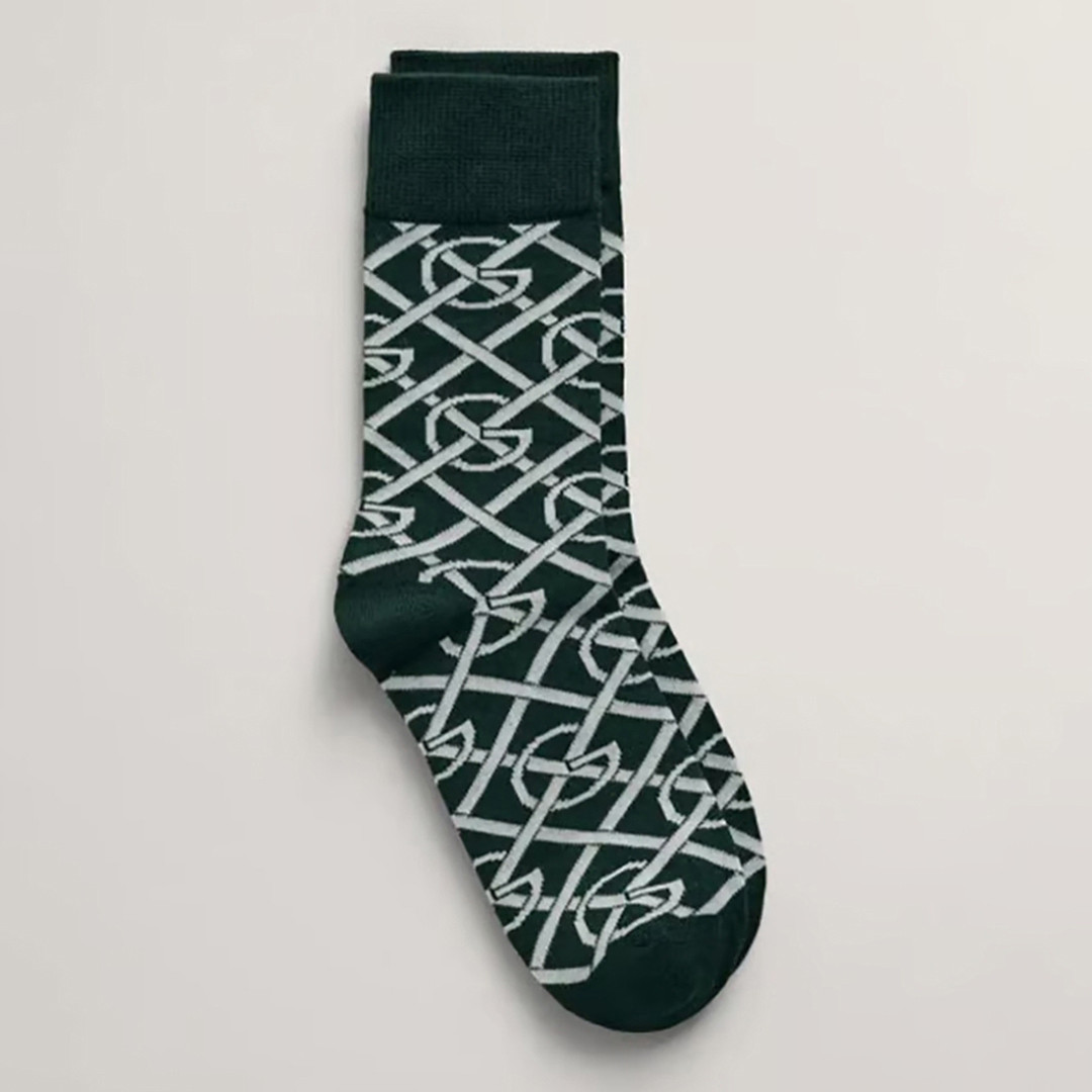 Blue G Pattern Socks