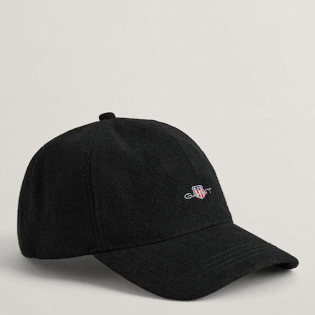 Black Shield Logo Melton Cap