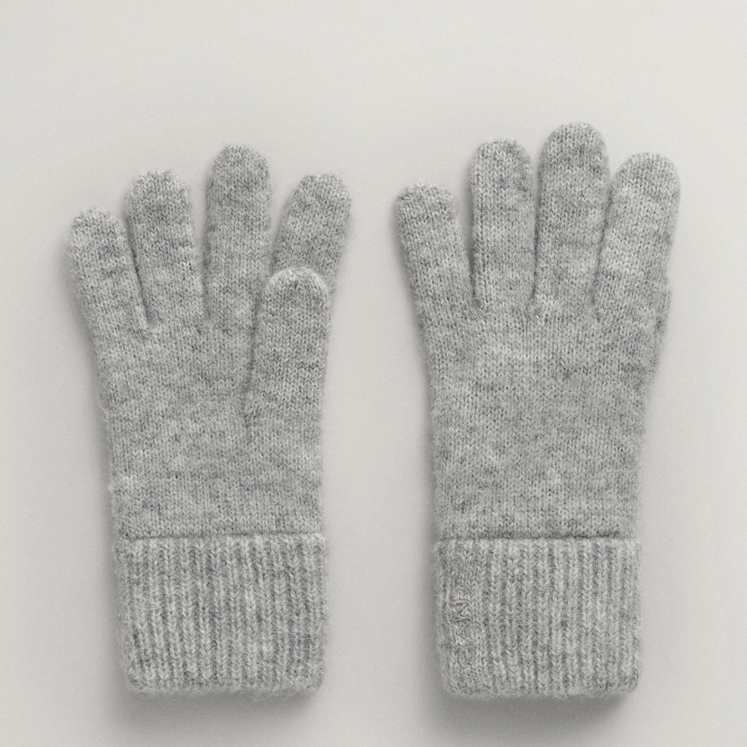 Grey Soft Knitted Gloves