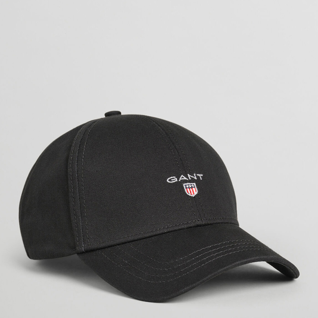 Black High Cotton Twill Cap