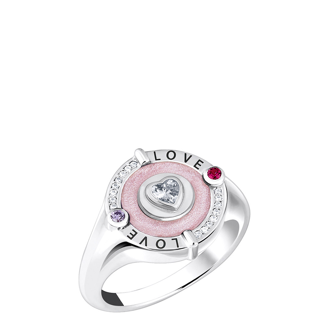 Pink Sterling Silver Ring